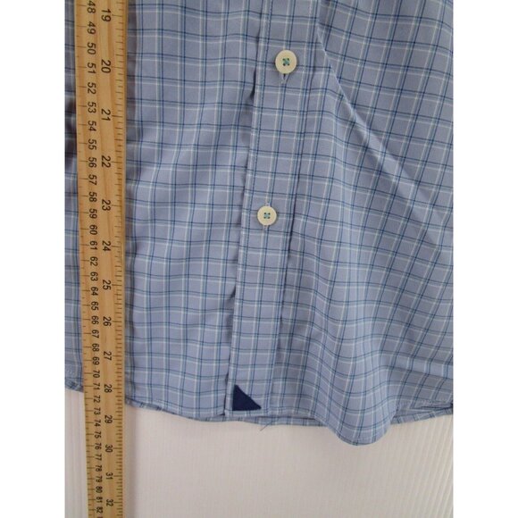Untuckit Shirt Large White Button Up Traveler Commuter Plaid Woven - Picture 5 of 12